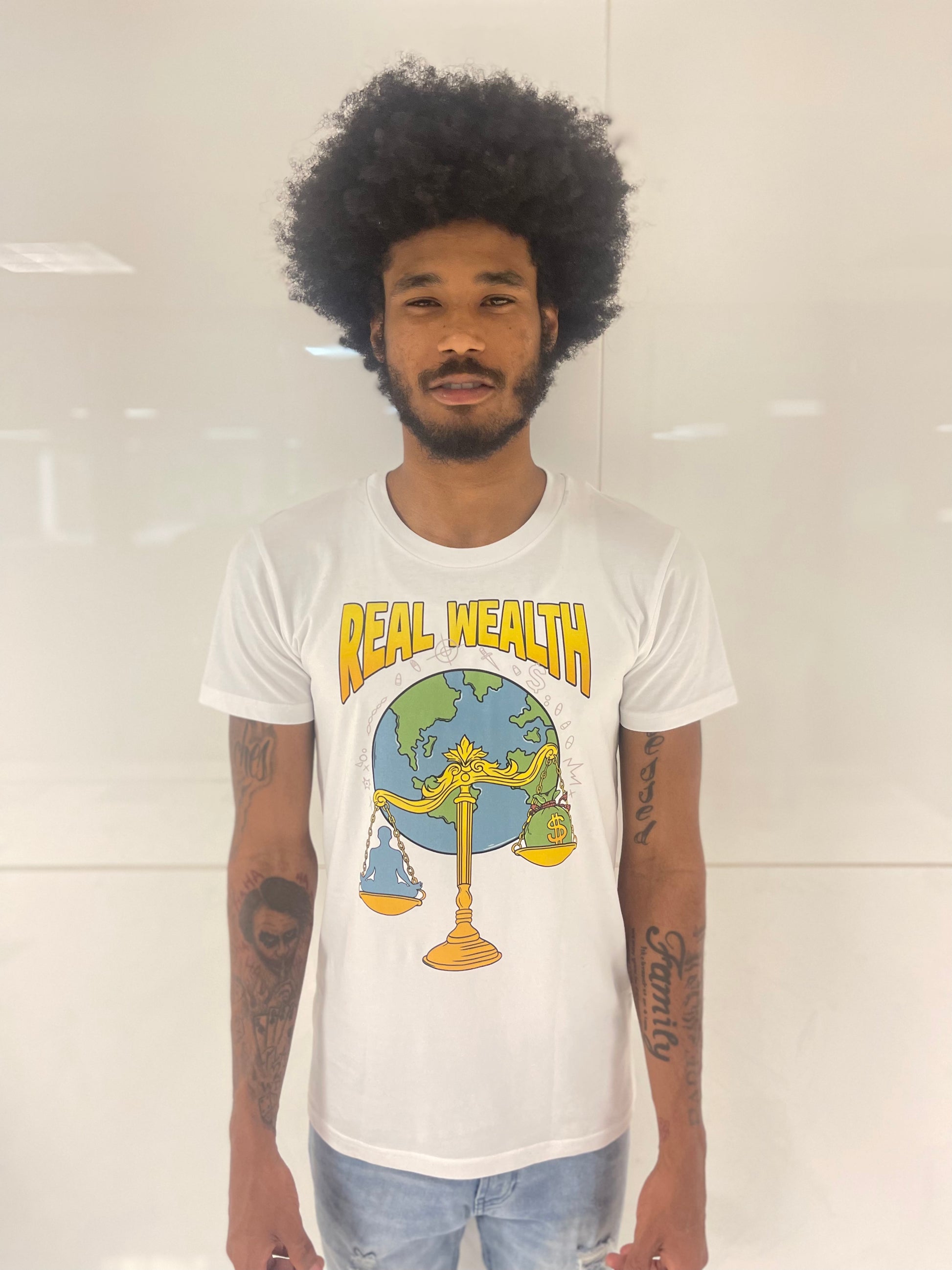 Enigma Tee White - Real Wealth Club
