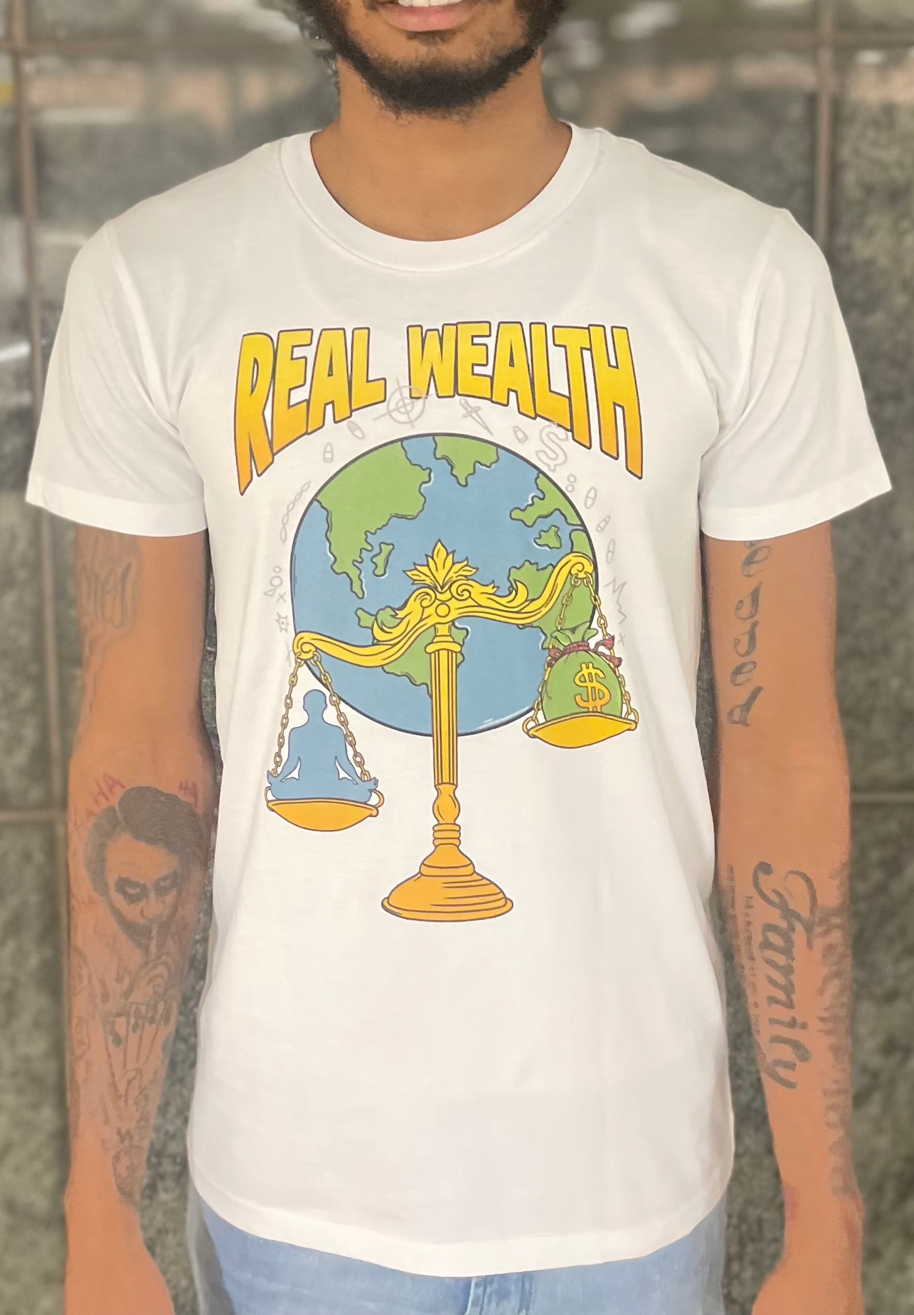Enigma Tee White - Real Wealth Club