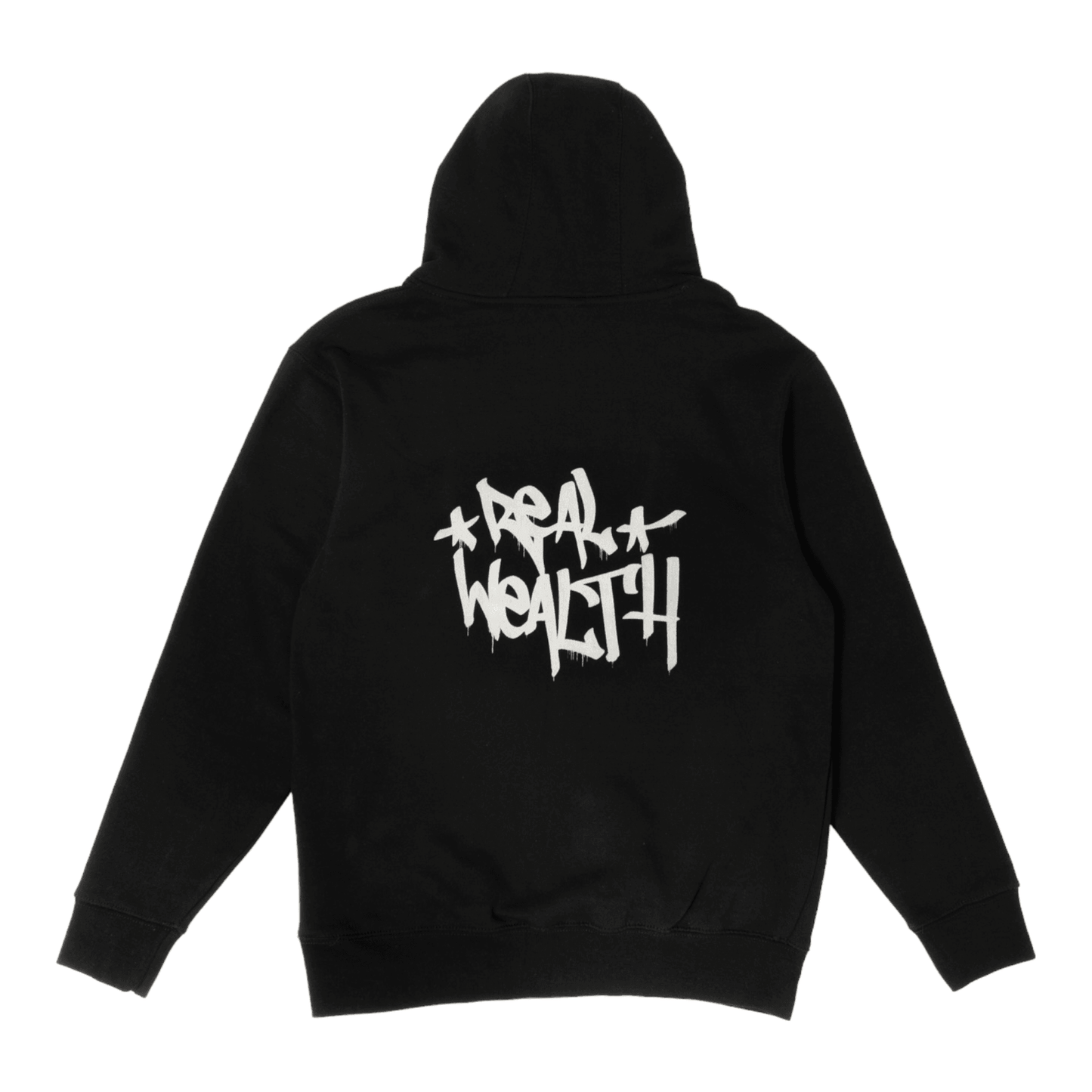 Black & White – Spray Paint Graffiti Hoodie - Real Wealth Club